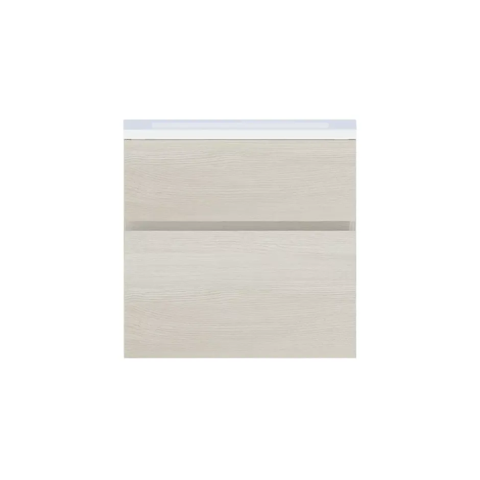 Cooke & Lewis Plan vasque faible profondeur l.60 cm blanc en résine, Calao