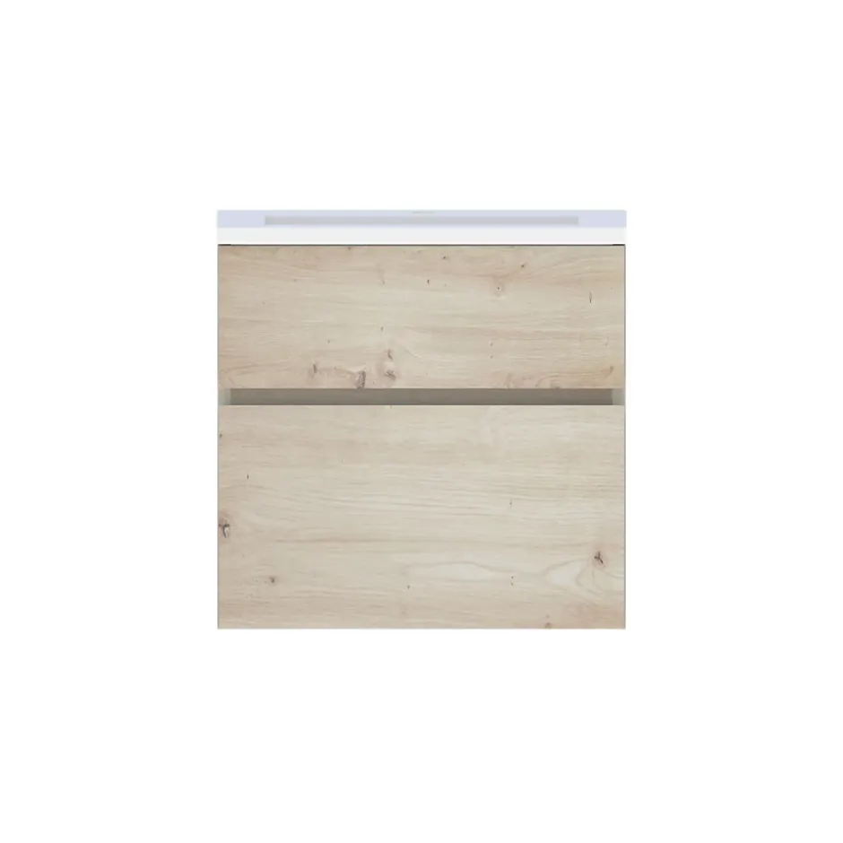 Cooke & Lewis Plan vasque faible profondeur l.60 cm blanc en résine, Calao