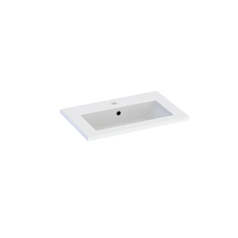 Cooke & Lewis Plan vasque faible profondeur l.60 cm blanc en résine, Calao