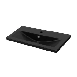 GoodHome Plan vasque faible profondeur noir Nira 80 cm* Plan Simple Vasque