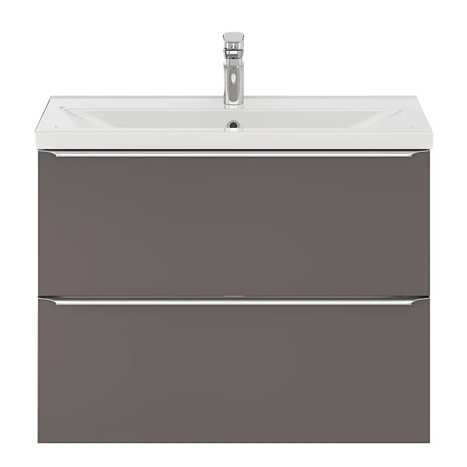 GoodHome Plan vasque faible profondeur blanc Nira 80 cm* Plan Simple Vasque
