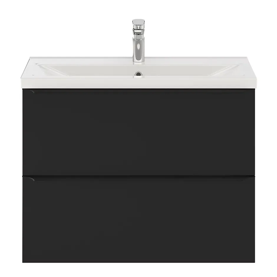 GoodHome Plan vasque faible profondeur blanc Nira 80 cm* Plan Simple Vasque