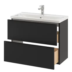 GoodHome Plan vasque faible profondeur blanc Nira 80 cm* Plan Simple Vasque