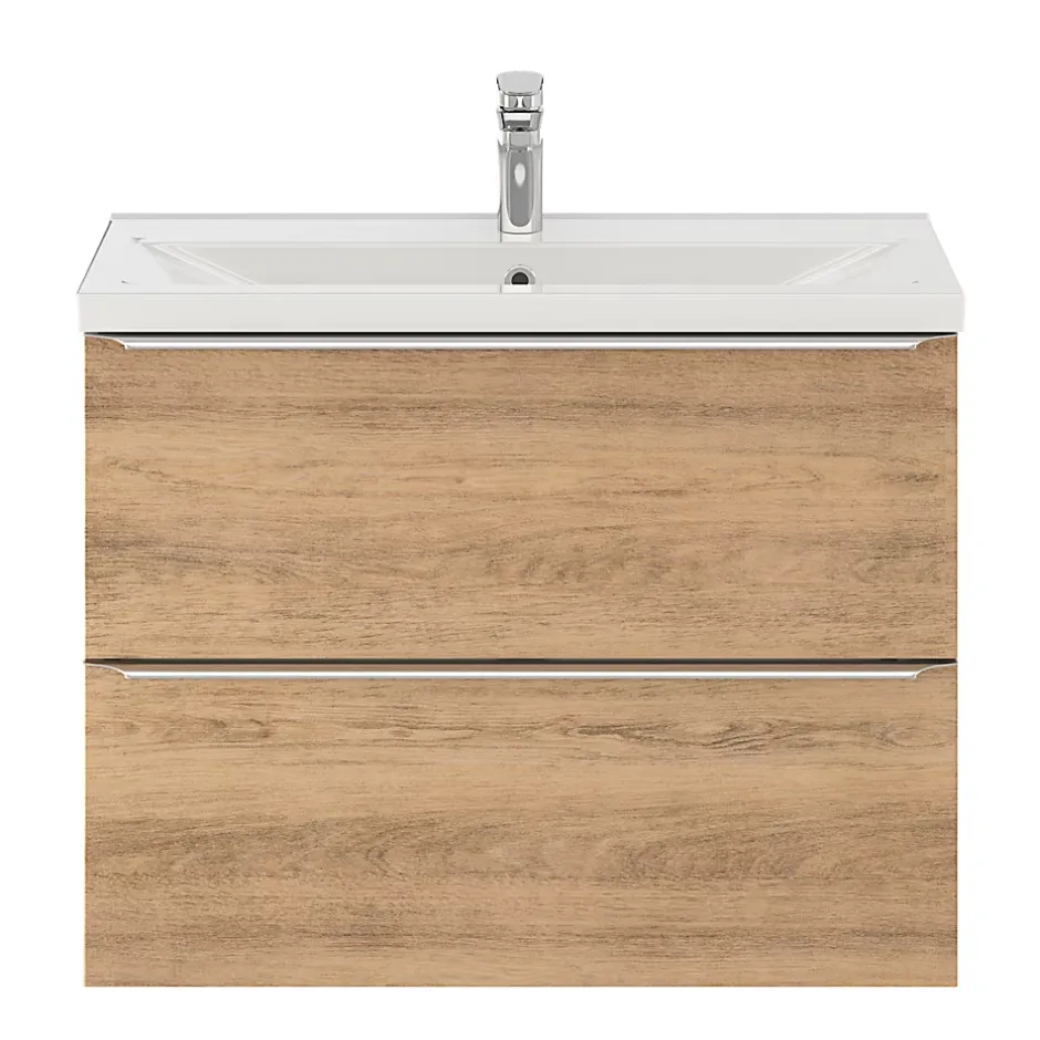 GoodHome Plan vasque faible profondeur blanc Nira 80 cm* Plan Simple Vasque