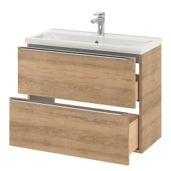 GoodHome Plan vasque faible profondeur blanc Nira 80 cm* Plan Simple Vasque