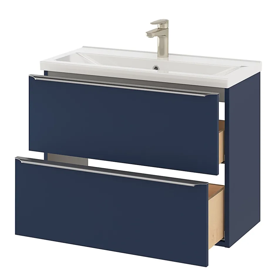 GoodHome Plan vasque faible profondeur blanc Nira 80 cm* Plan Simple Vasque