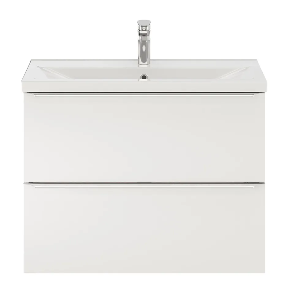 GoodHome Plan vasque faible profondeur blanc Nira 80 cm* Plan Simple Vasque