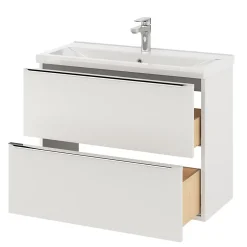 GoodHome Plan vasque faible profondeur blanc Nira 80 cm* Plan Simple Vasque