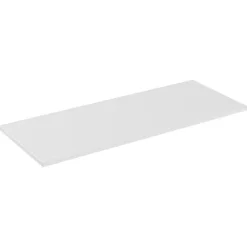 Meublorama Plan vasque ICON 120 cm Finition blanc alpin mat Accessoire meuble sous vasque moderne* Plan Double Vasque