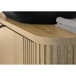 Meublorama Plan vasque KORI 100 cm chene clair Accessoire pour meuble sous vasque
