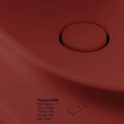 Poalgi Plan vasque lavabo résine Wraitom 120x46 cm rouge tassili série Bül* Plan Simple Vasque