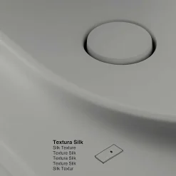 Poalgi Plan vasque lavabo résine Wraitom 120x46 cm gris humo série Bül* Plan Simple Vasque