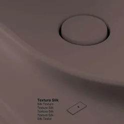 Poalgi Plan vasque lavabo résine Wraitom 80x46 cm marron tundra série Bül