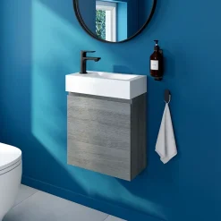 GoodHome Plan vasque lave-mains blanc en résine, Beni* Plan Vasque Lave-Mains