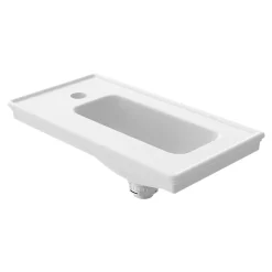 GoodHome Plan vasque lave-mains en céramique blanc brillant l.46,6 x H.12,7 x P.24,5 cm Endell