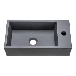 Homesight Plan vasque lave-mains l.44,2 x H.12 x P.23,2 cm, béton gris,