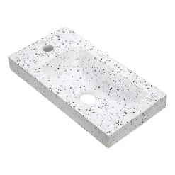 Homesight Plan vasque lave-mains l.44,2 x H.5 x P.23,2 cm , terrazzo,