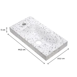 Homesight Plan vasque lave-mains l.44,2 x H.5 x P.23,2 cm , terrazzo,