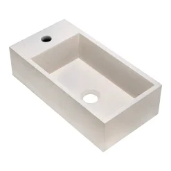 Homesight Plan vasque lave-mains l.44,2 x H.12 x P.23,2 cm, béton moucheté,