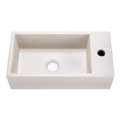 Homesight Plan vasque lave-mains l.44,2 x H.12 x P.23,2 cm, béton moucheté,