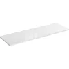 Meublorama Plan vasque NALYA 141 cm Blanc brillant et chene clair Plateau pour double meuble vasque* Plan Double Vasque