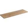 Meublorama Plan vasque NALYA 120 cm Chene clair Plateau bois pour double meuble sous vasque