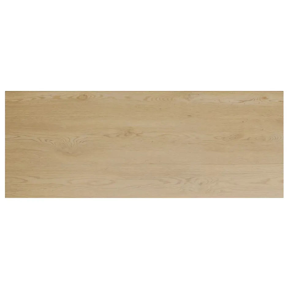Meublorama Plan vasque NATURA 120 cm Chene clair Finition bois À poser* Plan Double Vasque