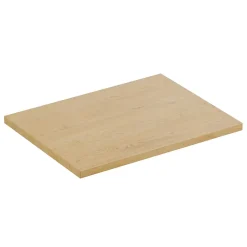 Meublorama Plan vasque NATURA L60 x P46 cm Chene clair À poser Compatible meuble sous vasque