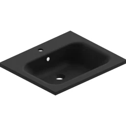 Ipiemme SRL Plan vasque noir en résine l.60 cm, Pura+