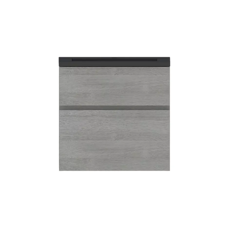 Plan vasque noir en résine faible profondeur l.60 cm, Calao
