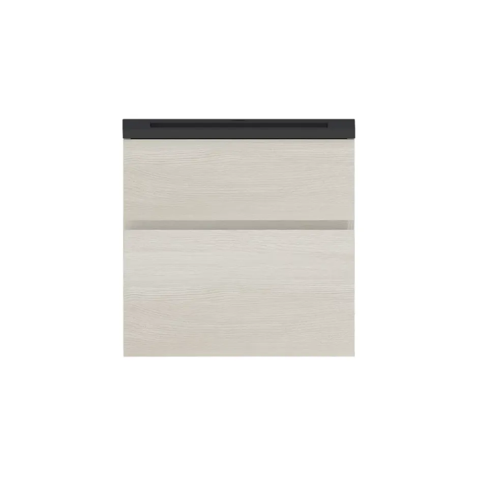 Plan vasque noir en résine faible profondeur l.60 cm, Calao