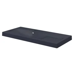 GoodHome Plan vasque noir en résine l.100 cm Mila
