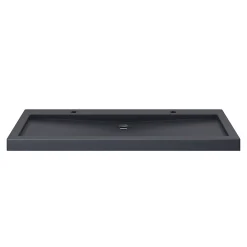 GoodHome Plan vasque noir en résine l.120 cm, Cooke & Lewis Harmon* Plan Simple Vasque