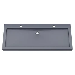 GoodHome Plan vasque noir en résine l.120 cm, Cooke & Lewis Harmon* Plan Simple Vasque