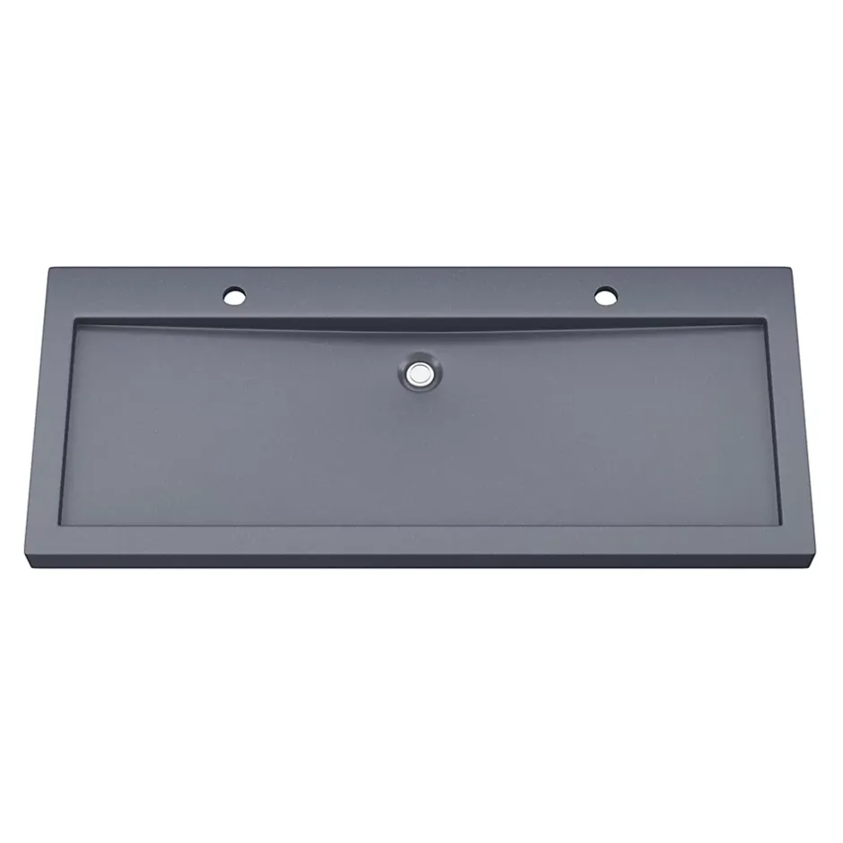 GoodHome Plan vasque noir en résine l.120 cm, Cooke & Lewis Harmon* Plan Simple Vasque