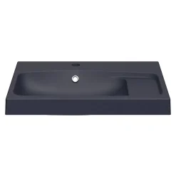 GoodHome Plan vasque noir en résine l.60 cm Mila