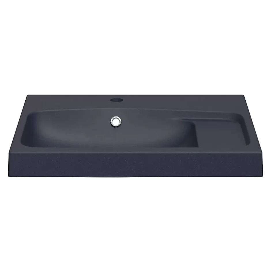 GoodHome Plan vasque noir en résine l.60 cm Mila