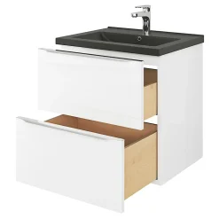 GoodHome Plan vasque noir Nira 60 cm* Plan Simple Vasque
