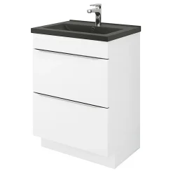 GoodHome Plan vasque noir Nira 60 cm* Plan Simple Vasque