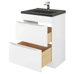GoodHome Plan vasque noir Nira 60 cm* Plan Simple Vasque