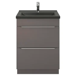 GoodHome Plan vasque noir Nira 60 cm* Plan Simple Vasque