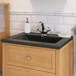GoodHome Plan vasque noir Nira 60 cm* Plan Simple Vasque