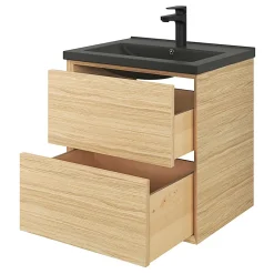 GoodHome Plan vasque noir Nira 60 cm* Plan Simple Vasque