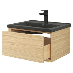 GoodHome Plan vasque noir Nira 60 cm* Plan Simple Vasque