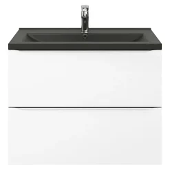 GoodHome Plan vasque noir Nira 80 cm