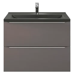 GoodHome Plan vasque noir Nira 80 cm
