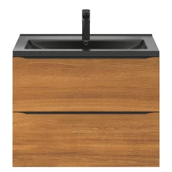 GoodHome Plan vasque noir Nira 80 cm