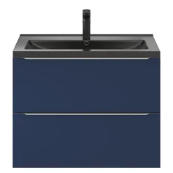 GoodHome Plan vasque noir Nira 80 cm