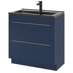 GoodHome Plan vasque noir Nira 80 cm