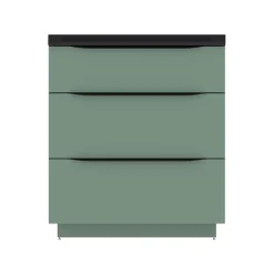 Plan vasque noir mat en résine l.80 cm, Pamili
